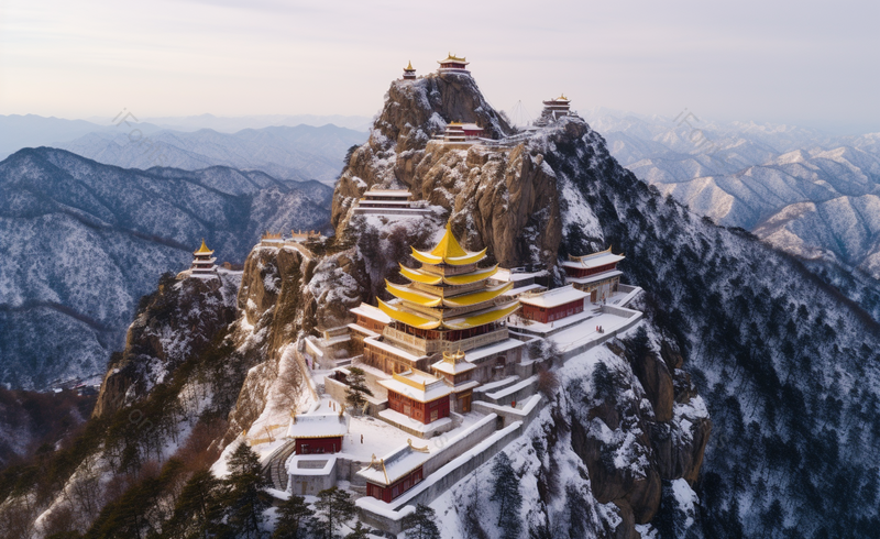 航拍唯美的老君山天下名山海景,高清,摄影图,摄影图片,图片大全,摄影图免费下载